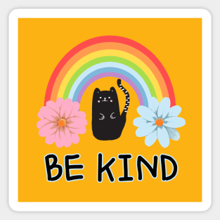 be kind, cat Sticker